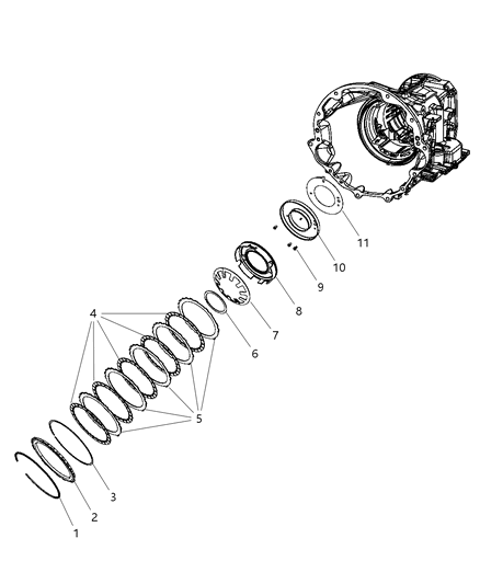 2009 Dodge Challenger Low / Reverse Clutch Diagram