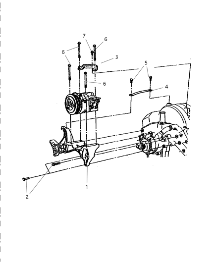 2001 Dodge Durango Mounting - Compressor Diagram