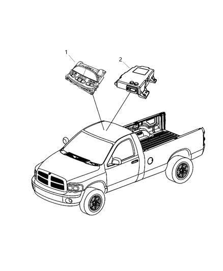 2017 Ram 3500 Modules, Overhead Diagram