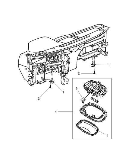 2004 Jeep Grand Cherokee Lamp - Courtesy - Dome - Reading Diagram