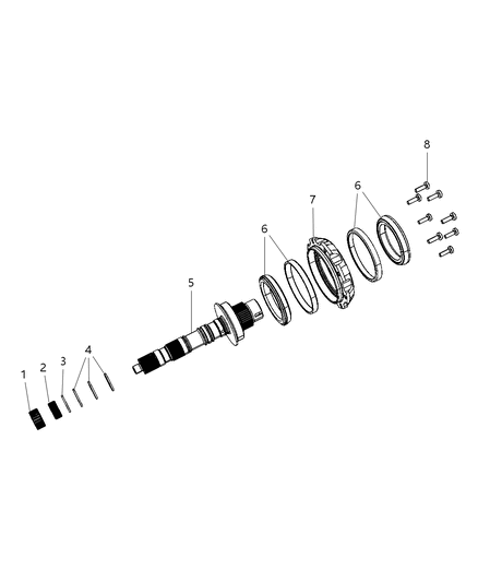 2008 Chrysler Sebring Gear Train - Underdrive Compounder Diagram 4