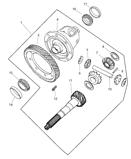 2001 Dodge Stratus Differential, Automatic Transaxle Diagram