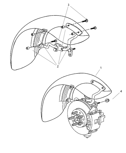 2001 Chrysler Prowler Front Fender Diagram