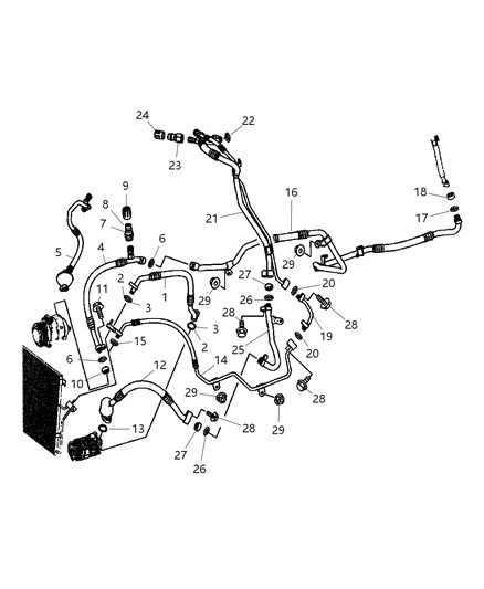 2008 Dodge Sprinter 2500 Refrigerant Lines Diagram 2