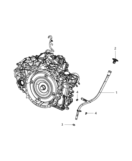 2013 Jeep Compass Oil Filler Tube & Related Parts Diagram 1