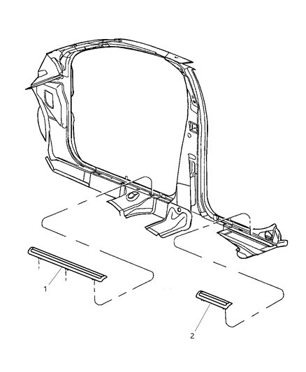 2005 Dodge Neon Scuff Plates - Front & Rear Diagram