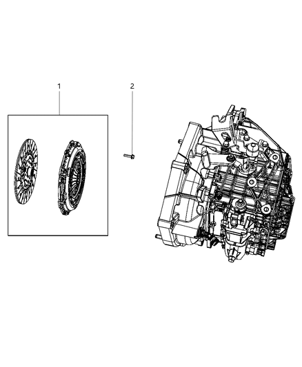 2015 Dodge Dart Disc-Pressure Plate And Disc Diagram for 5106173AC