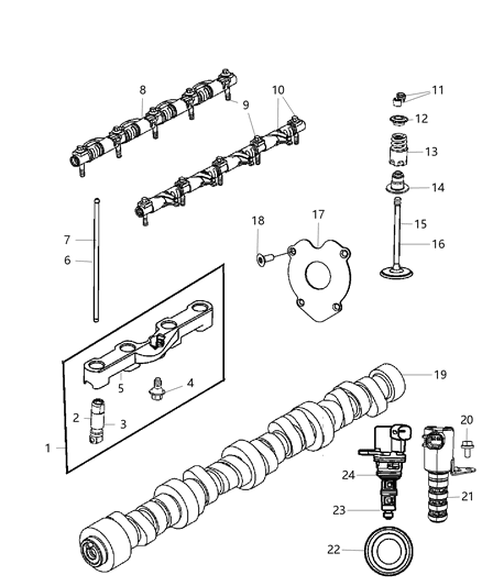 2013 Dodge Charger Camshaft & Valvetrain Diagram 3