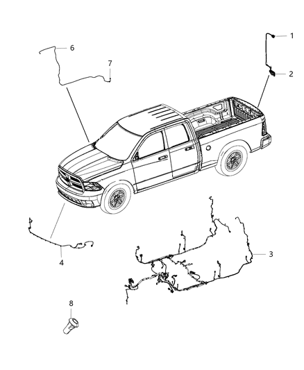 2018 Ram 1500 Wiring-Body Diagram for 68341273AB