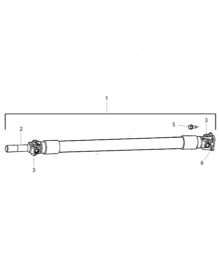 2005 Dodge Ram 3500 Rear Drive Shaft Diagram for 52853185AC