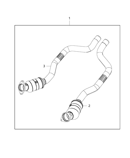 2018 Dodge Challenger Pipe And Converter Kit Diagram