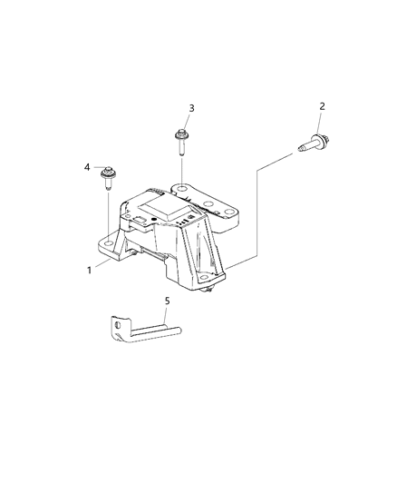 2019 Jeep Renegade Engine Mount Diagram for 68439613AA