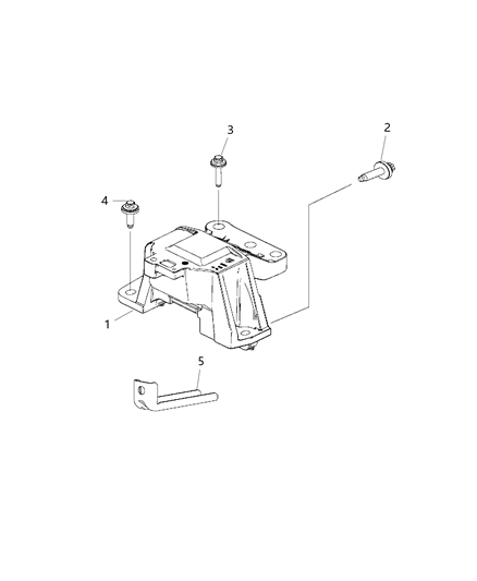 2019 Jeep Renegade ISOLATOR-Engine Mount Diagram for 68439358AA