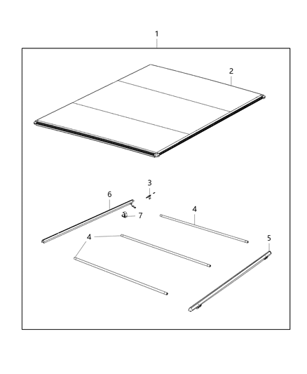 2016 Ram 1500 Rail-TONNEAU Cover Diagram for 68161079AD