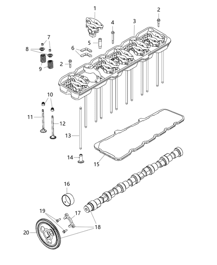 2020 Ram 3500 Camshafts & Valvetrain Diagram 2