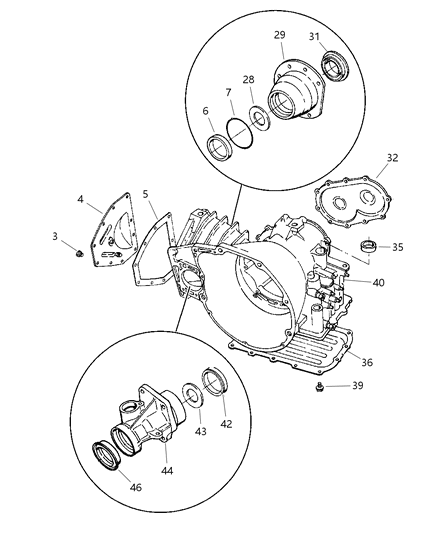 1997 Dodge Grand Caravan Case , Extension And Solenoid And Retainer Diagram 1