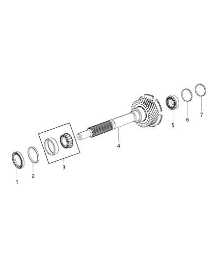 2015 Dodge Viper Input Shaft Assembly Diagram 2