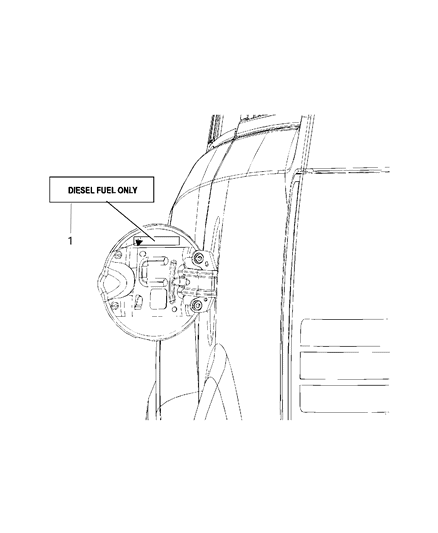 2014 Ram 5500 Label - Fuel Door Diagram