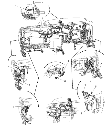 1997 Dodge Dakota Wiring - Instrument Panel Diagram