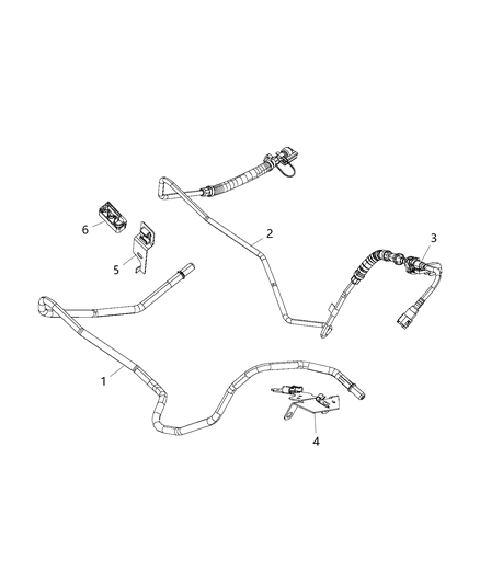 2019 Ram 1500 Classic Fuel Lines, Front Diagram 2