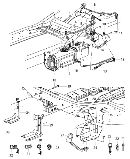 2012 Ram 4500 Tube-Exhaust Fluid Diagram for 52122427AD