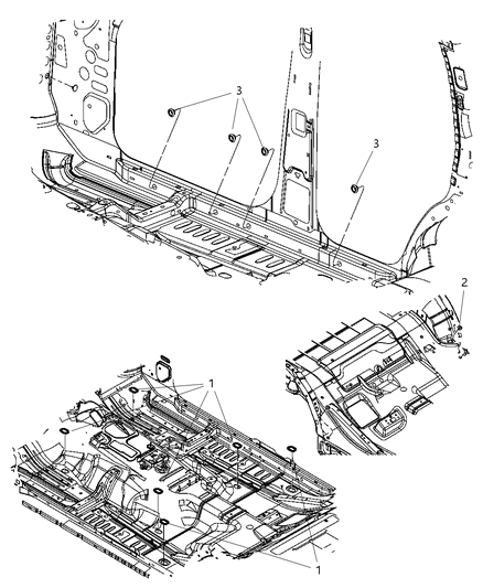 2008 Jeep Liberty Floor Pan Plugs Diagram