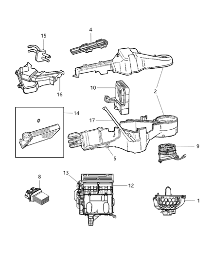 2002 Dodge Caravan Air Conditioning & Heater Diagram