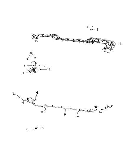 2019 Jeep Wrangler Rear FASCIA Diagram for 68414892AA