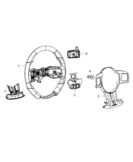 2012 Dodge Charger Steering Wheel Assembly Diagram 2