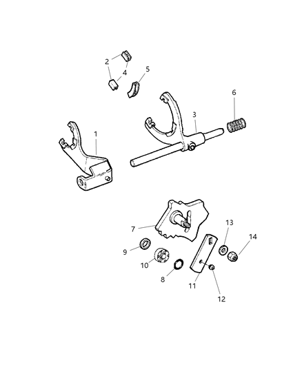 2009 Dodge Ram 3500 Shift Forks & Rails Diagram 2