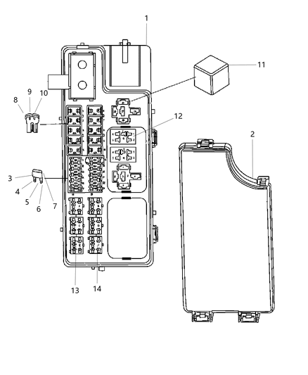 2012 Jeep Compass Power Distribution Center Diagram