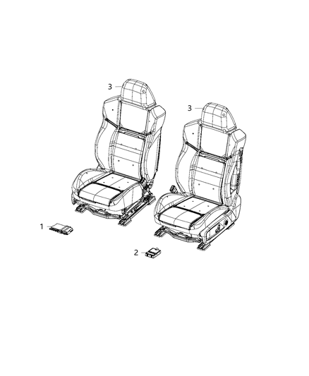 2018 Dodge Challenger Module, Memory Seat, Heated Seat & Mirror Diagram