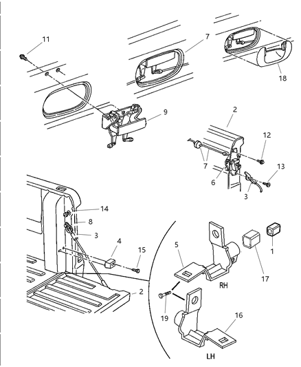 2000 Dodge Ram 1500 Tailgate Diagram