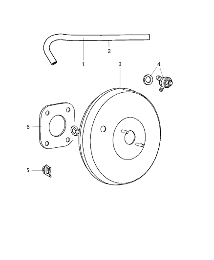 2008 Jeep Patriot Booster, Vacuum Power Brake Diagram