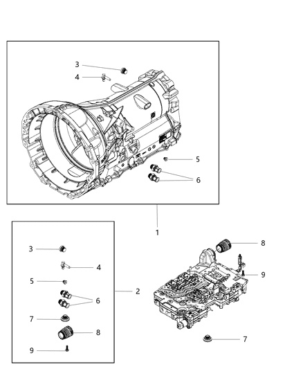 2018 Chrysler 300 Case And Attaching Parts Diagram 1