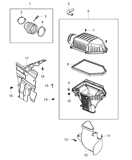 2018 Chrysler 300 Air Cleaner Diagram 3