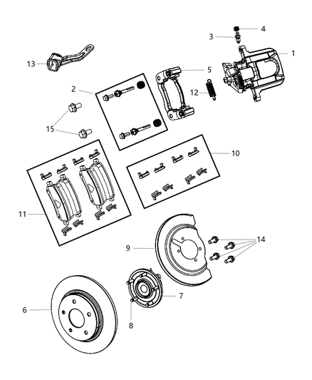 2010 Dodge Grand Caravan Bearing-Brake Diagram for 2AMVH762AA