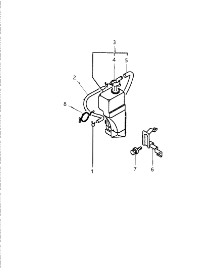 1997 Dodge Avenger Coolant Recovery System Diagram 1