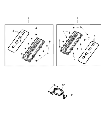 2020 Ram 2500 Cylinder Head Covers Diagram 1