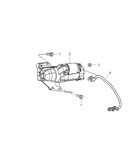 2009 Jeep Patriot Starter & Related Parts Diagram 1