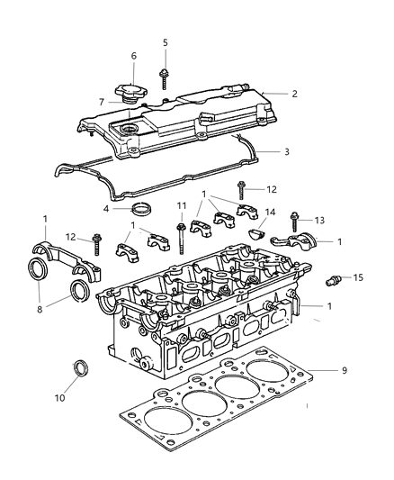 2007 Chrysler PT Cruiser Cylinder Head & Cover & Mounting Diagram 6