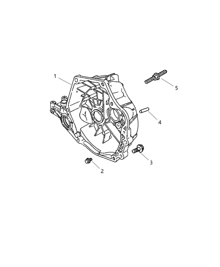 2004 Chrysler PT Cruiser Housing - Clutch & Mounting Bolts Diagram