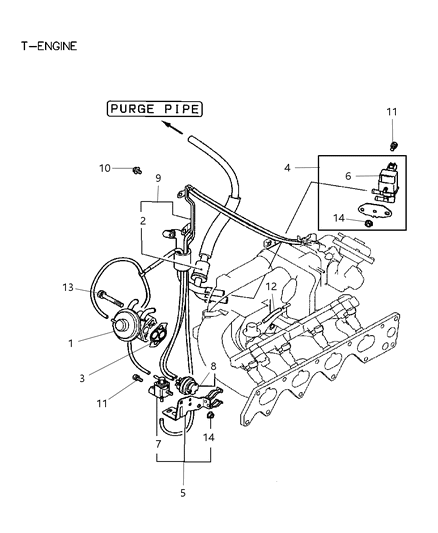 2002 Dodge Stratus Coupe EGR System Diagram 1