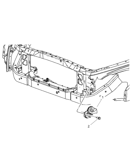 2008 Dodge Durango Horn Diagram for 5026461AA