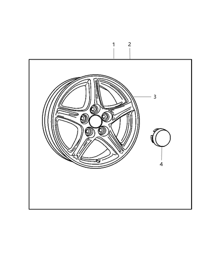 2011 Ram 1500 Wheel Kit-Forged Aluminum Diagram for 82211020