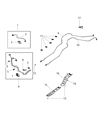 2020 Jeep Compass Fuel Lines/Tubes And Related Parts Diagram 2