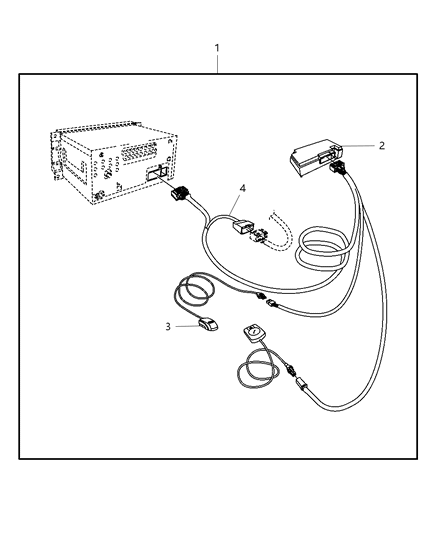 2008 Chrysler Aspen Hands Free Kit - Cellular Phone - Blue Tooth Diagram