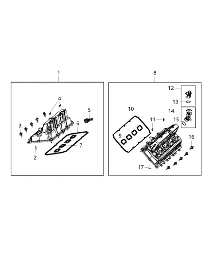 2020 Jeep Grand Cherokee Cylinder Head Diagram for 68186145AI