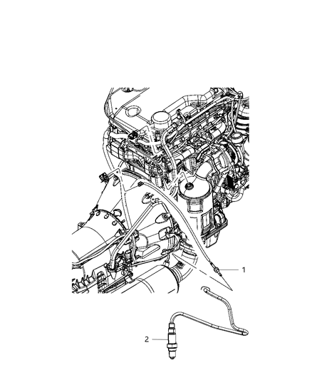 2012 Jeep Liberty Sensors - Exhaust & Oxygen Diagram