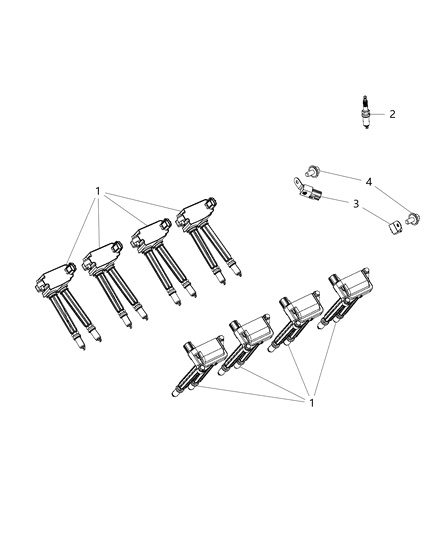 2017 Ram 5500 Ignition, Spark Plugs, Coils, And Capacitors Diagram